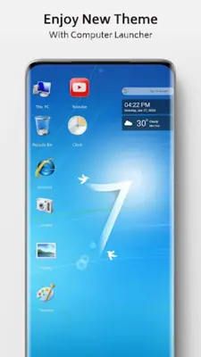 Win 7 Theme 2 For Launcher android App screenshot 2